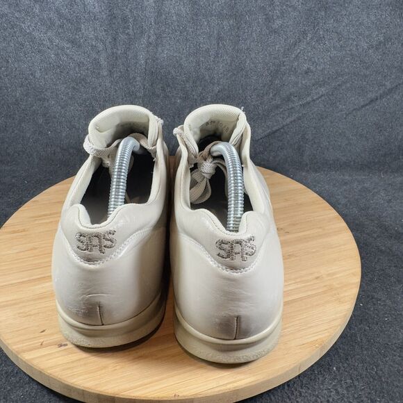 S SAS Men's Size 11.5 US Free Time Cream Leather Lace Up Tripad Comfort Oxfords - Picture 4 of 8